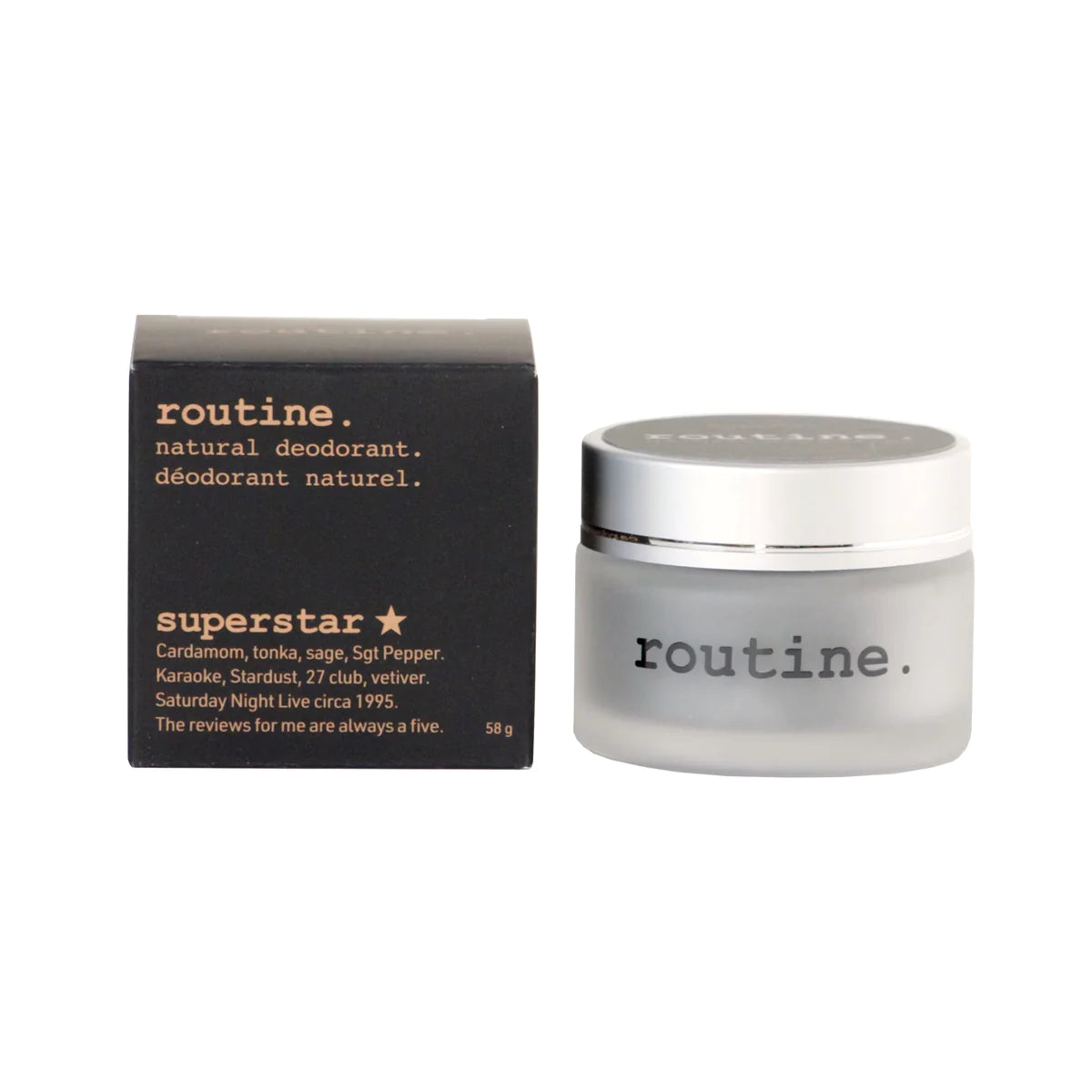 Routine Deodorant - Superstar Charcoal, Magnesium & Prebiotics Deodorant Routine   