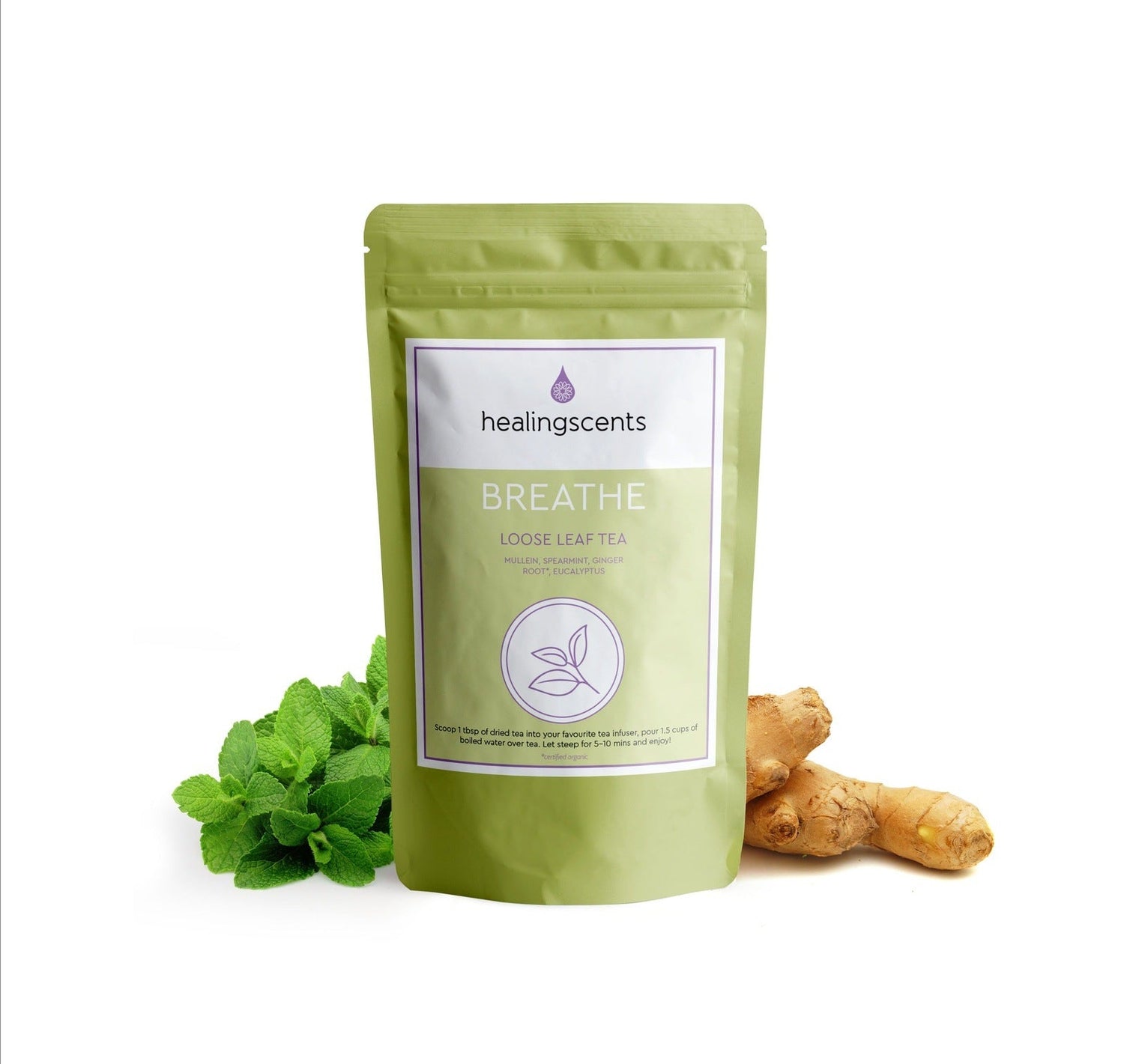 Breathe Herbal Tea Wellness Healingscents   